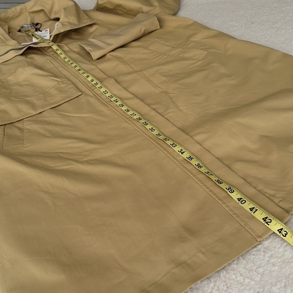 Zara Parka Large Pockets High Collar Color Straw Size XS/S - Picture 10 of 11